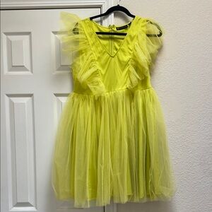 New York & Company Yellow Tulle Dress